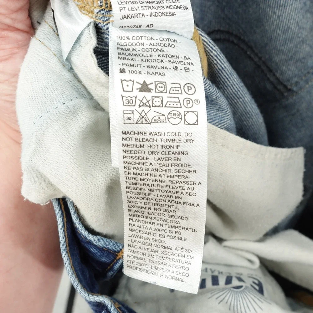 Levi's Japanese Jeans SZ 30/34 511 Selvedge Slim Fades Iconic Classic Casual
